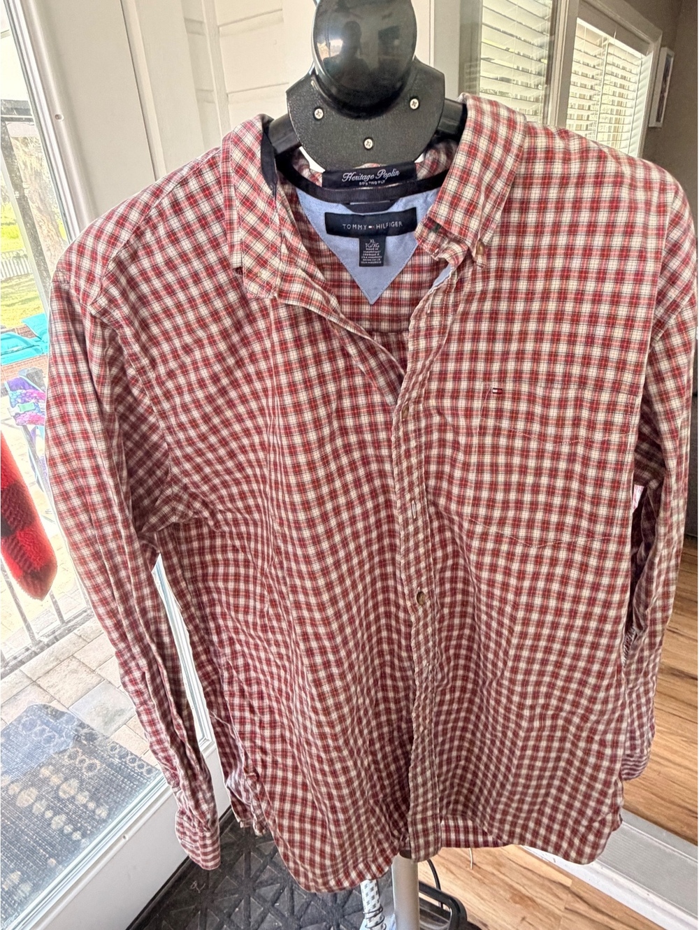 Tommy Hilfiger Men's Heritage Poplin Long Sleeve Shirt XL Gd